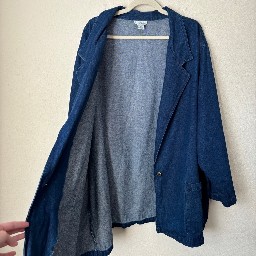 Hunters Run 3X Dark Denim Blazer One-Button Jacket - Picture 13 of 13